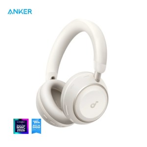 Soundcore Space 2 | Comfortable Noise Cancelling Headphones for All-Day Wear – Linen White