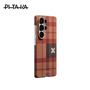 Pitaka Flora in Grid Edge Case S26 Ultra – Cloud Dusk ( PitaTap™ )