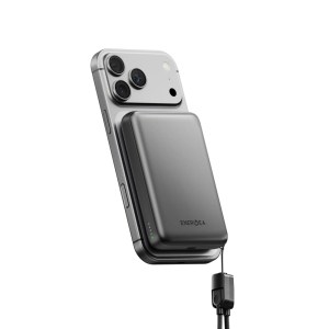 Energea Compac Loop 10K MagSafe Power Bank with USB-C Cable and Strap 3C – Gunmetal