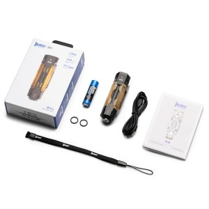 Wuben E8 Compact Magnetic Modular 1300 Lumen EDC Camping Flashlight – Black