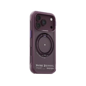 SKINARMA ATLAS Rotating Kick Stand DRIFT-NODE™ BUMPER 17 Pro Max | 18 Pro Max 6.9″ – Burgundy