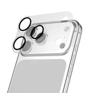 JTLEGEND iPhone 17 Pro | 18 Pro 6.3″ Titanguard Full Cover Camera Lens Protector – Glossy ( with Quick Install Board )