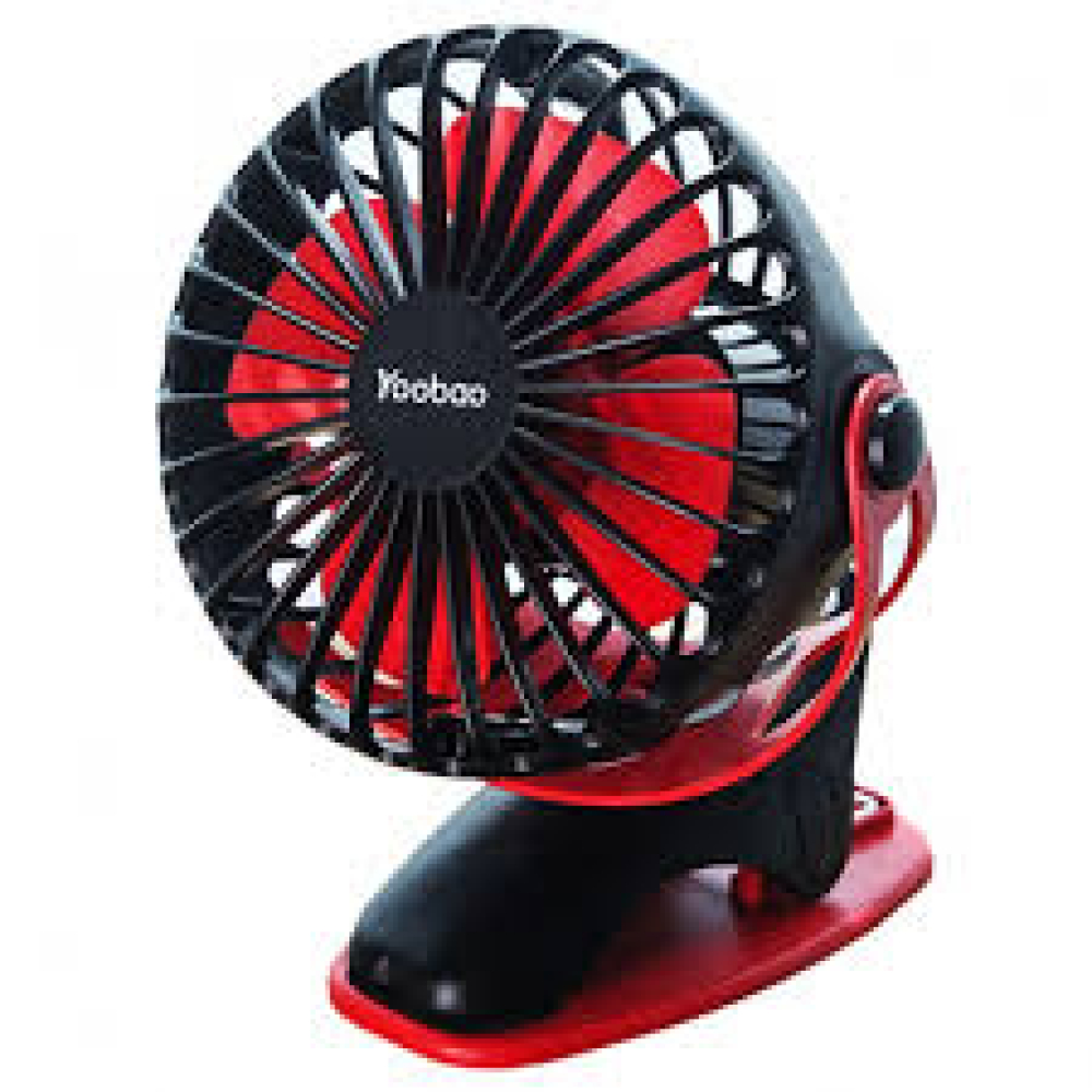 YOOBAO Rechargeable Portable Low Noise Mini Fan F04 6400mAH - Black/Red