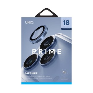 Uniq Optix Prime Stainless Steel Frame Sapphire Camera Lens Protector 18 Pro | 18 Pro Max – Glacier Chrome