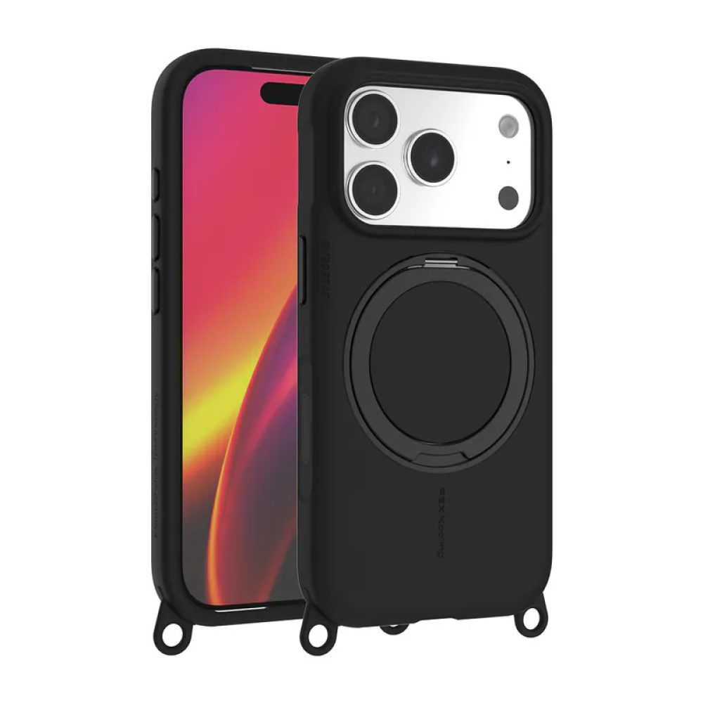 JTLEGEND Rex Kooling Mag Stand Case with Detachable Strap Holder 17 Pro Max | 18 Pro Max - Black