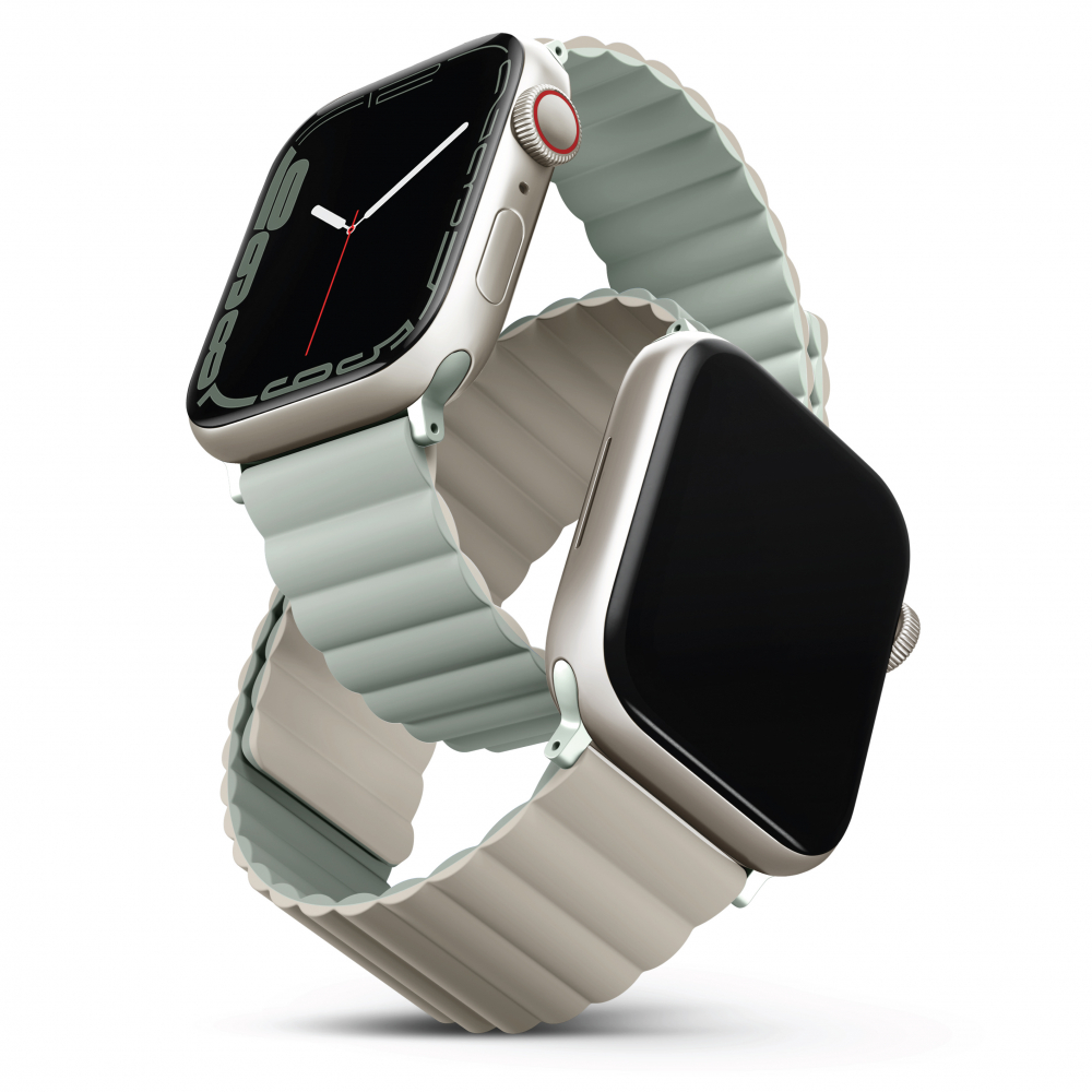 Uniq Revix Reversible Magnetic Apple Watch Strap 45/44/42MM - Sage/Beige