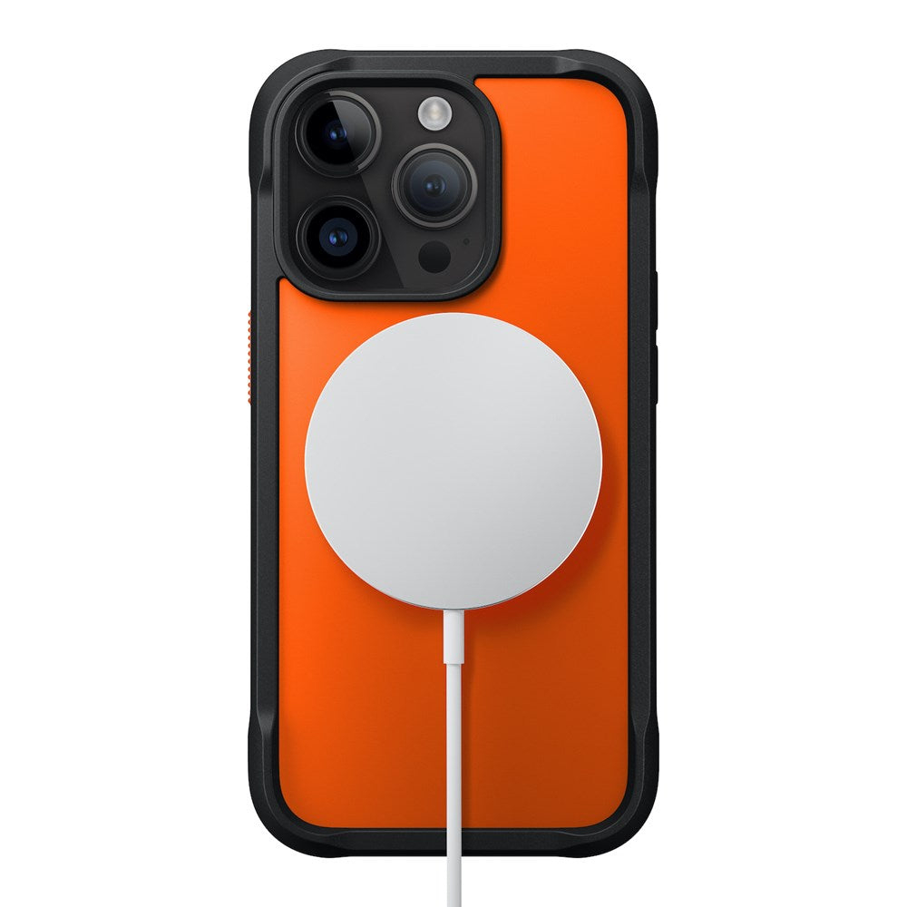 NOMAD Rugged Case 14 Pro 6.1" with MagSafe - Ultra Orange