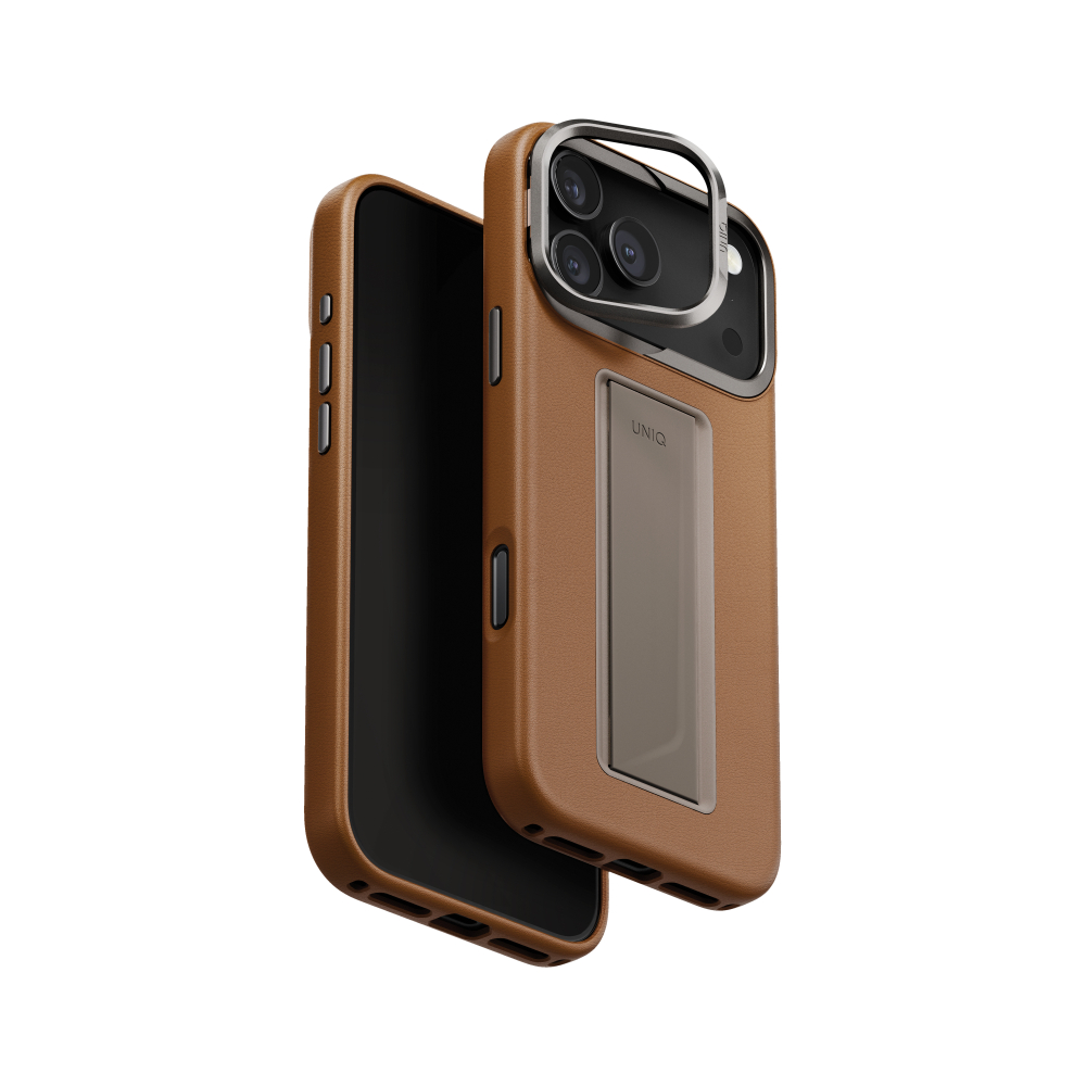 UNIQ HYBRID HELDRO PRO with Camera Stand iPhone 17 Pro Max 6.9" - Caramel