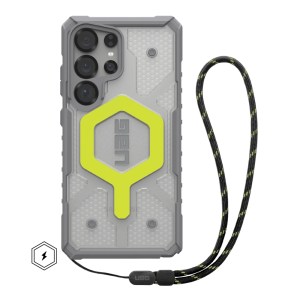 UAG Pathfinder Clear MagSafe S25 Ultra – Active Neon Lanyard