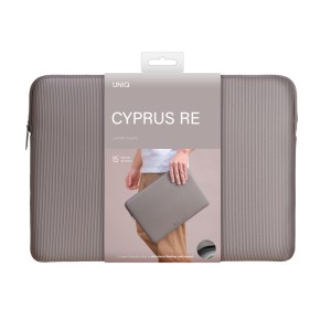 Uniq Cyprus Ridge Edition Watter-Resistant Neoprene Laptop Sleeve 15″ Up to 16″ – Grey
