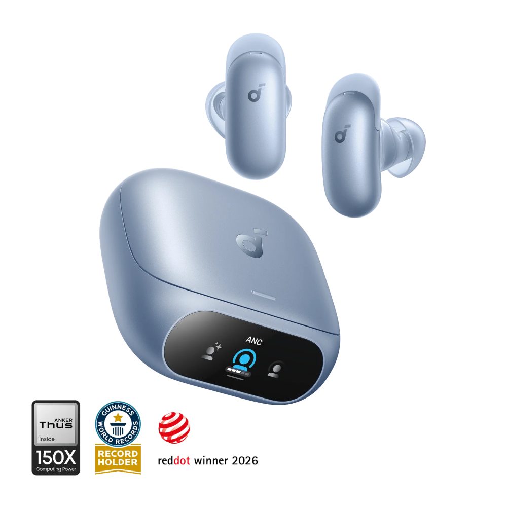SoundCore Liberty 5 Pro | Noise Cancelling Earbuds for Clear Calls - Pearl Blue