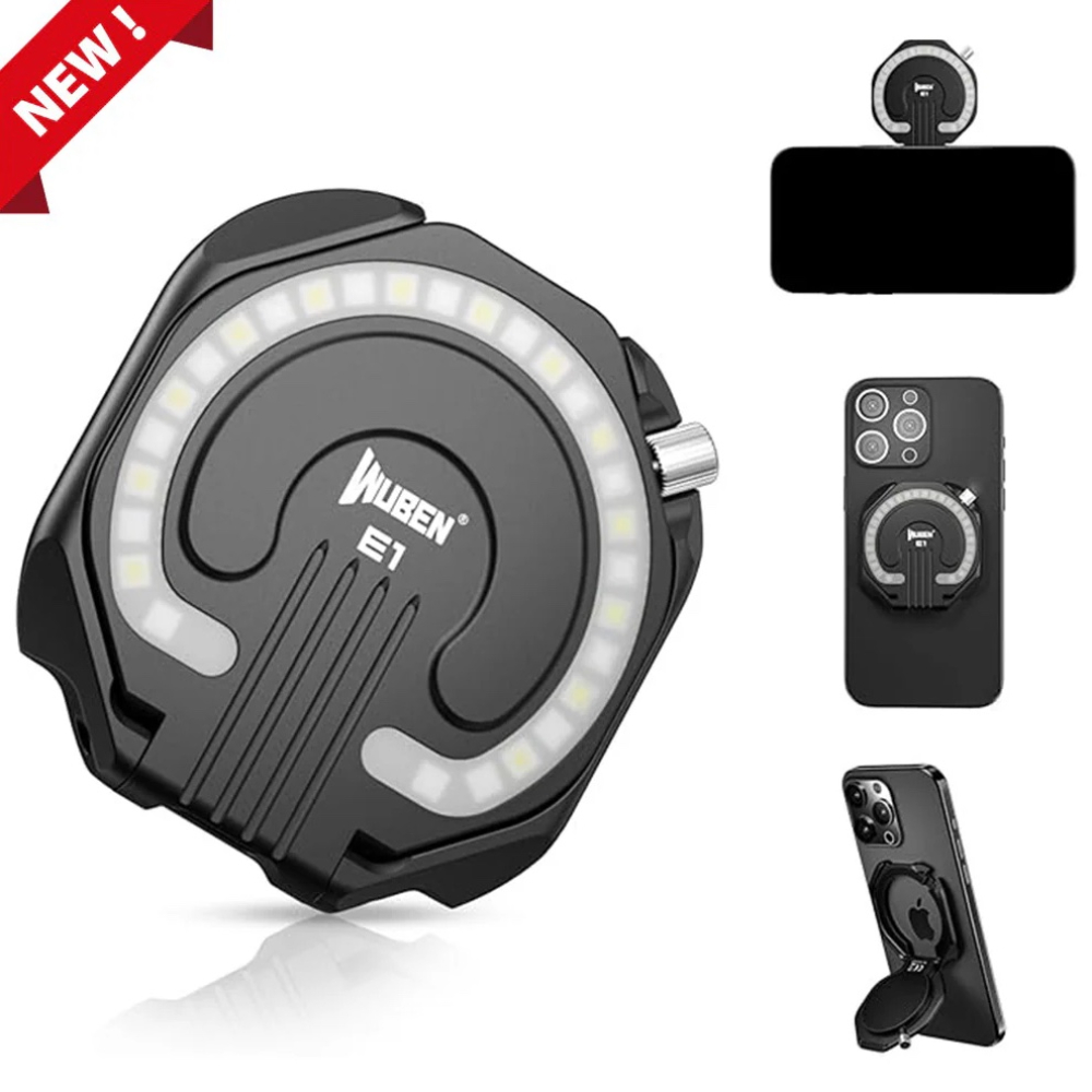 WUBEN Flash E1 300 Lumens | 70H | MagSafe Stand | Type-C - Black