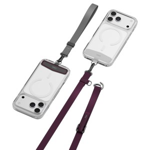 Uniq Vista Flex 2-in1 Lanyard and Hand Strap – BURGUNDY/SLATE GREY